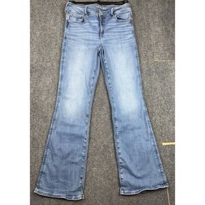 American Eagle Kick Boot Jeans Womens 10 Regular Blue Denim Flare